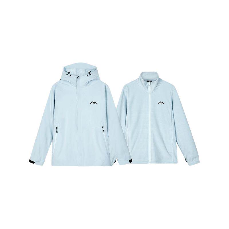 斯凯奇魔方三合一户外冲锋衣秋冬男女防风防水运动保暖摇粒绒外套