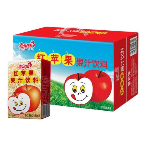 惠尔康红苹果饮料248ml*24瓶饮品