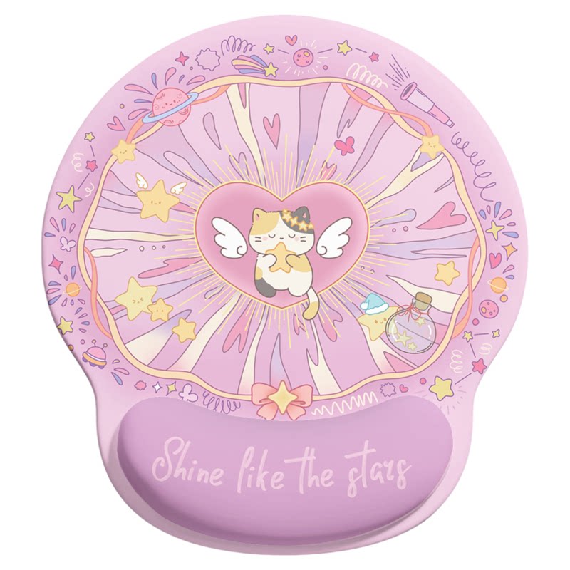 可爱圆形鼠标垫记忆棉护腕垫耐脏办公护腕垫电脑防滑女生鼠标垫子