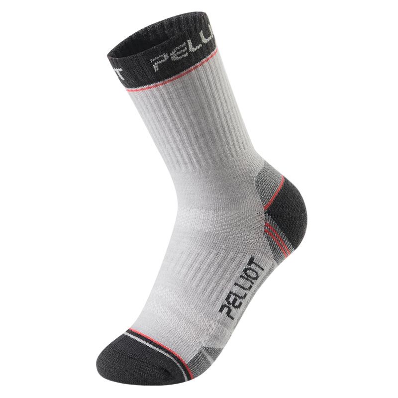 伯希和户外美利奴羊毛徒步中筒袜