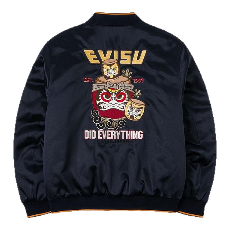 EVISU福神男达摩刺绣横须贺外套