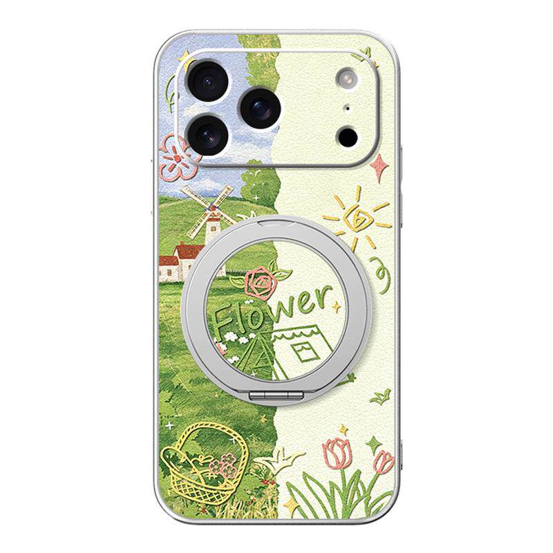 适用iphone17promax手机壳17pro苹果16保护套15红色14plus带挂绳13磁吸支架12新款11草地房子x/xr/7/8外壳