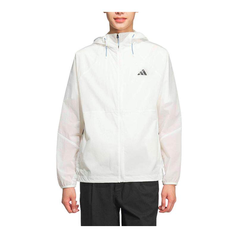 adidas阿迪达斯防风连帽外套户外跑步健身2026夏男梭织夹克