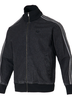 adidas阿迪达斯三叶草男装2026新款春季运动服立领牛仔夹克KD1516