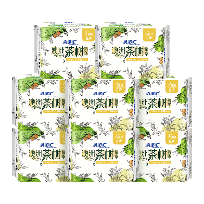 ABC卫生巾茶树精华280夜用
