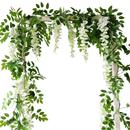 仿真紫藤花藤条室内吊顶管道婚庆装 饰玫瑰花藤缠绕塑料花假花藤蔓