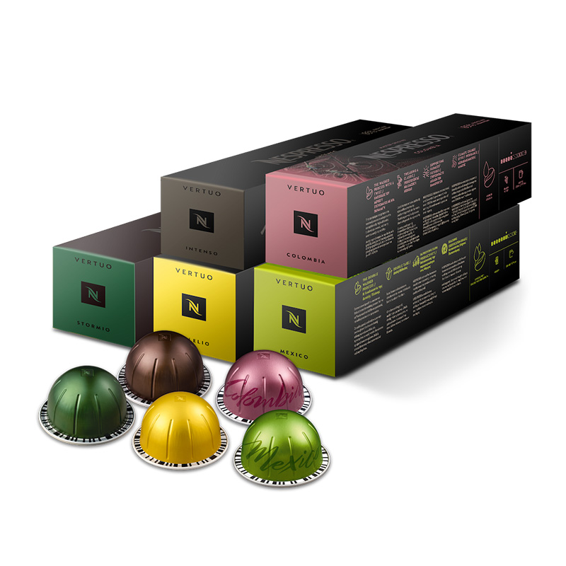 进口原装雀巢奈斯派索Nespresso Vertuo胶囊咖啡30颗黑咖意式美式