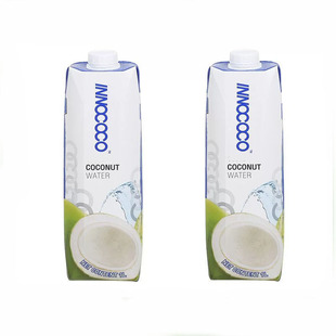 2瓶INNOCOCO一诺可可100%纯椰子水1L 纯椰青水饮料大瓶椰汁水饮品