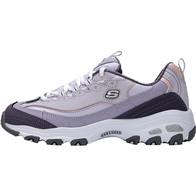 紫色熊猫鞋斯凯奇女鞋运动鞋