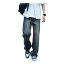 复古蓝宽松直筒长裤 JEEP 2025秋冬美式 男款 SPIRIT吉普加绒牛仔裤