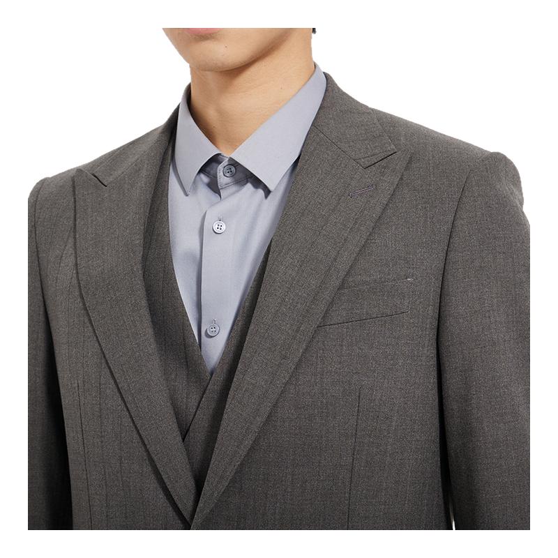 【混纺TR净色】利郎青年商务西服套装2025秋三件套西装男Q5QXF02