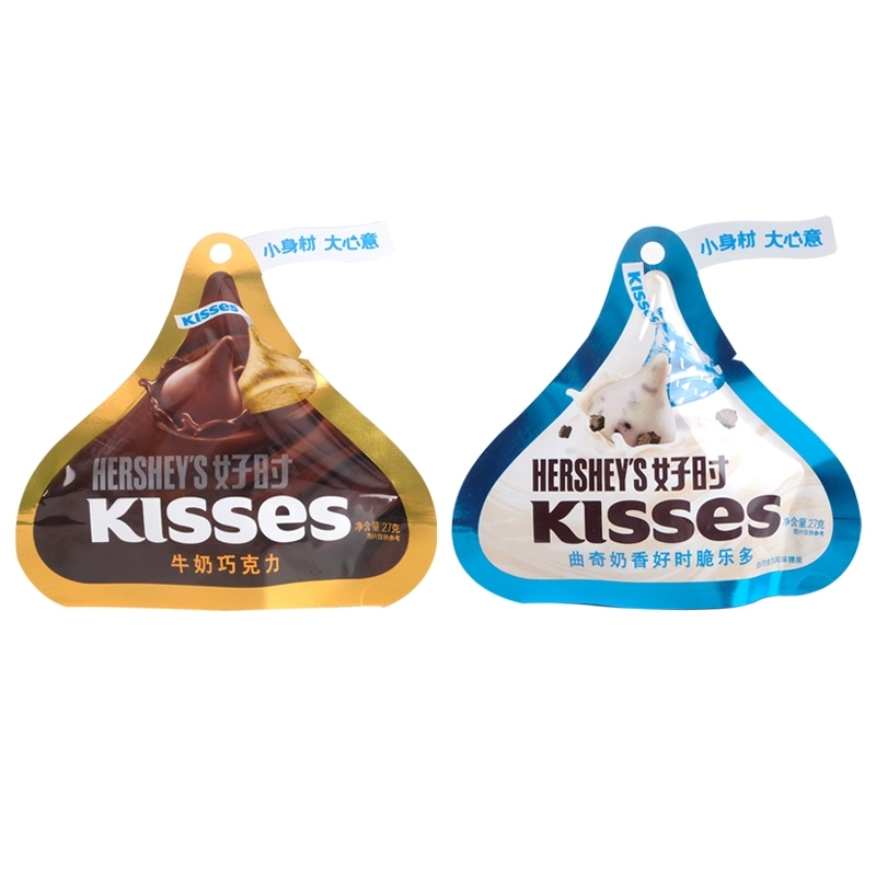 5袋kisses好时巧克力27g牛奶巧克力糖曲奇脆乐多白巧克力风味零食
