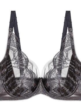 La Clover兰卡文蕾丝薄杯大胸显小文胸内衣女凝露心语系列LC13WK1