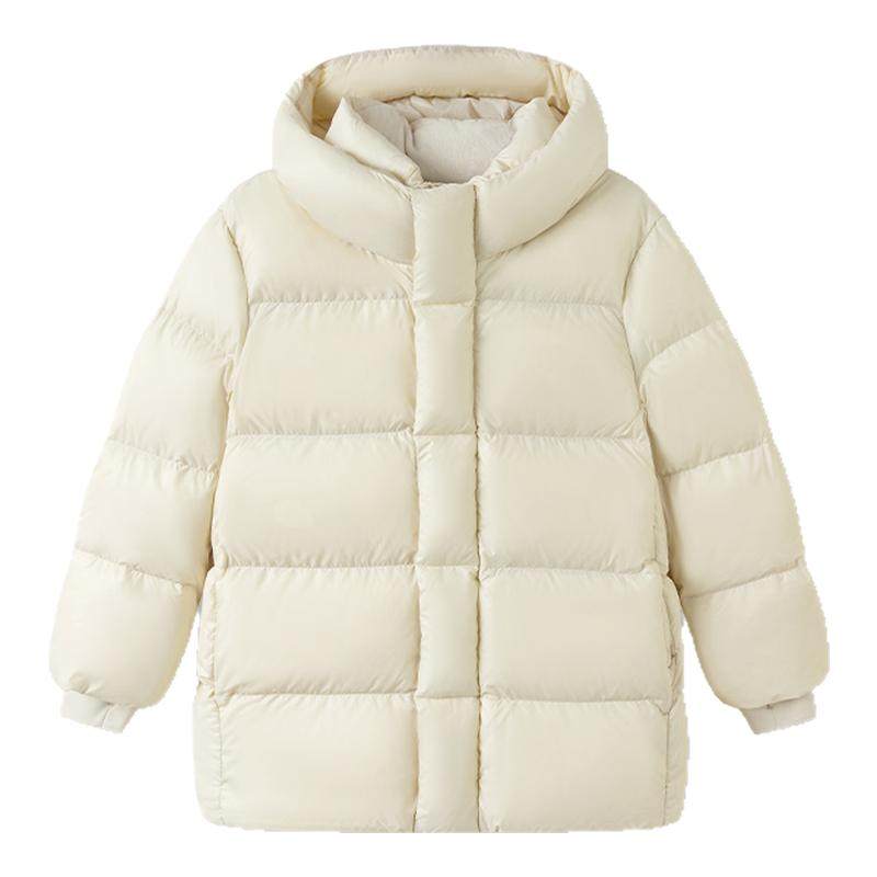巴拉巴拉女童羽绒服儿童鹅绒中长款上衣加厚外套2025冬装新款童装