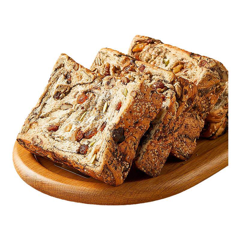 全麦坚果厚切吐司面包早餐整箱速0无减低肥脂专用零食官方旗舰店
