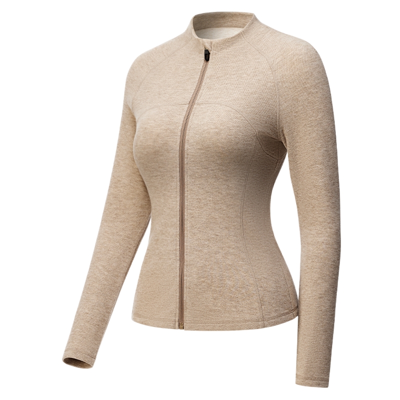 MYBODY商场同款新款时尚运动风可外穿暖型衣拉链开襟修身保暖上衣