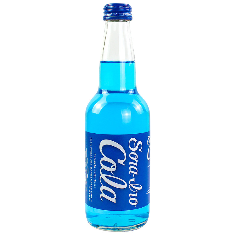 日本进口限定齐藤蓝可乐海盐汽水蓝色可乐收藏碳酸饮料330ml