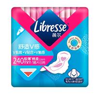 Libresse薇尔卫生巾240mm80片极薄绵柔日用姨妈巾包邮小V巾