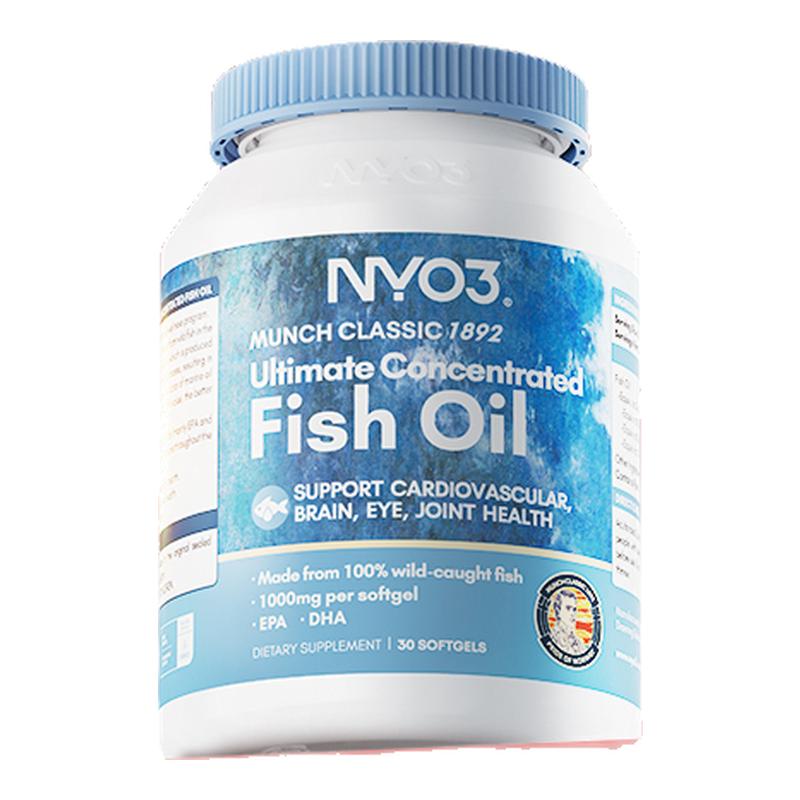 NYO鱼油成人中老年养生高纯度60%深海鱼油软胶囊omega-3 30粒
