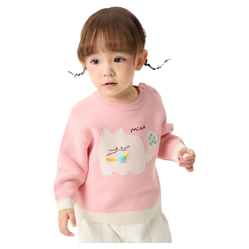 巴拉巴拉婴儿毛衣女童针织衫上衣