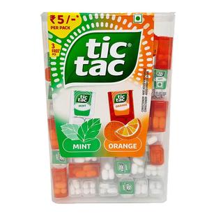 进口嘀嗒糖迷你薄荷糖润喉糖75个盒装独立小包装新年糖果礼物零食