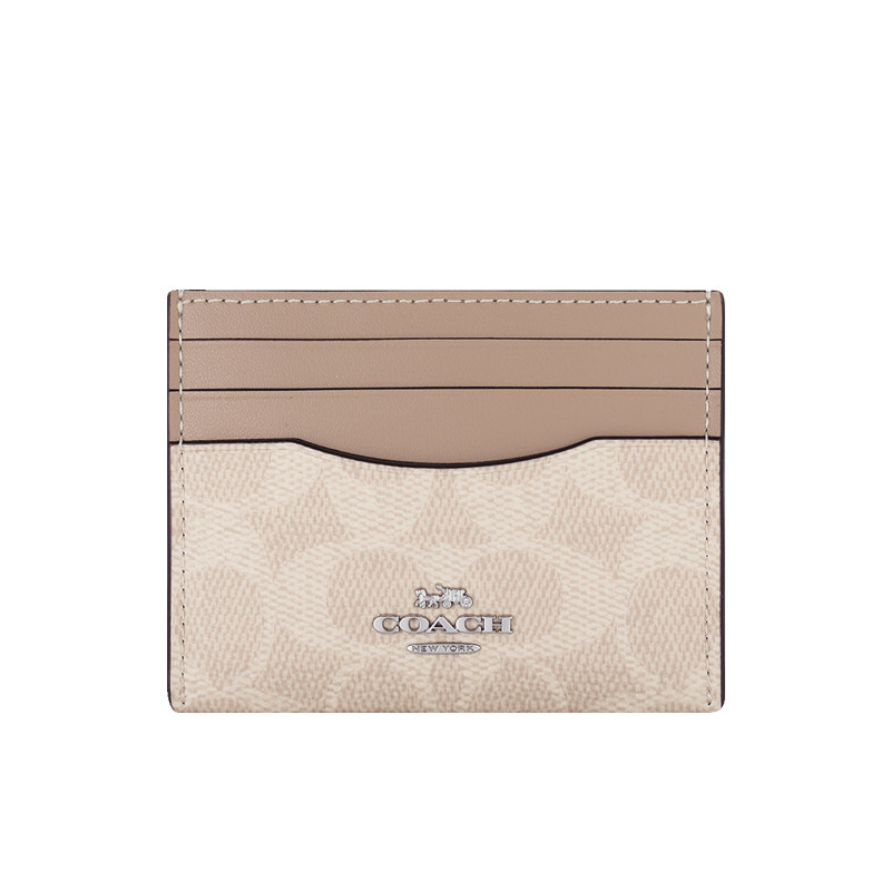 【正品保证】COACH/蔻驰Skinny女士卡包Zip便携迷你钱包证件包