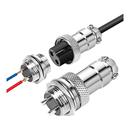 GX12航空插头插座gx16连接器gx20公母对接插头直插金属接插件圆形