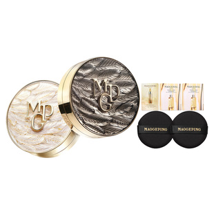 毛戈平黑白羽翼星耀鱼子酱气垫干皮油皮粉底液遮瑕持妆服帖正品