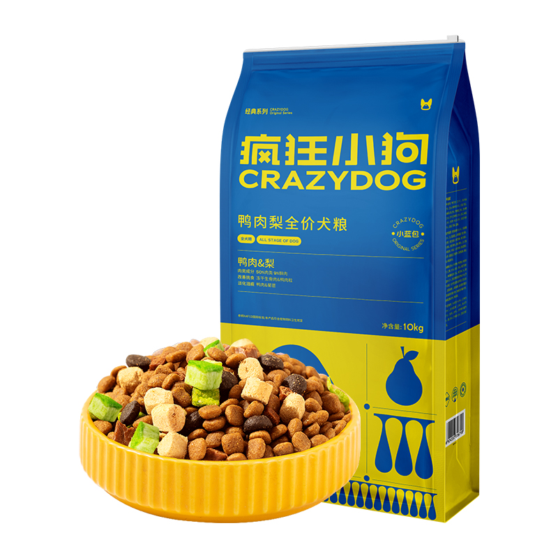 疯狂小狗鸭肉梨冻干狗粮20斤缓解泪痕泰迪比熊博美小型犬幼犬成犬