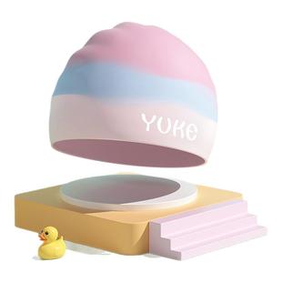 泳帽儿童防水不勒头大头围女童男童硅胶护耳专业训练泳镜游泳套装