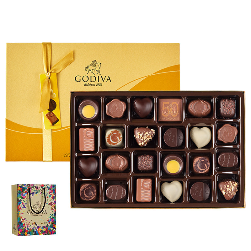 歌帝梵godiva巧克力礼盒装比利时进口手工夹心黑巧伴手礼新年礼物,零食/坚果/特产,黑巧克力,淘宝优惠券,粉丝福利购,淘宝优惠卷