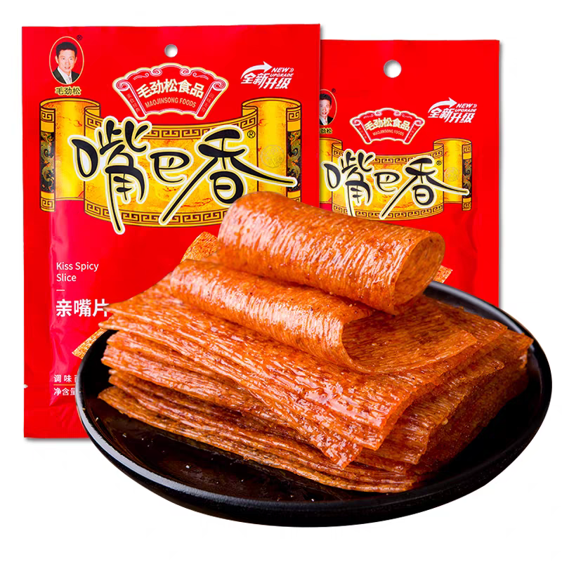 嘴巴香辣条亲嘴片儿时怀旧童年麻辣解馋零食小吃老式手撕大辣片