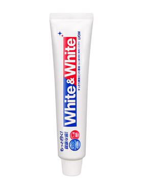 日本进口狮王white牙膏口气清新去黄牙垢洁净含氟家庭实惠装家用