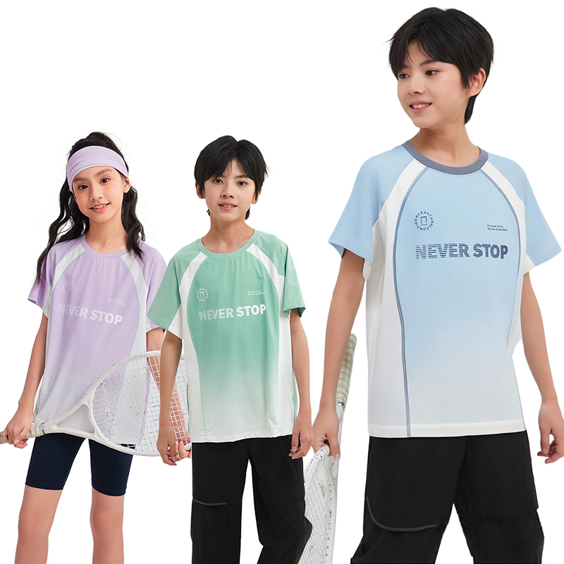 【防晒凉感】水孩儿童装儿童T恤短袖2025夏新品男女童圆领衫上衣