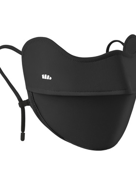 蕉下防晒口罩腮红护眼角3d立体开车防紫外线女黑色夏冰丝遮阳面罩