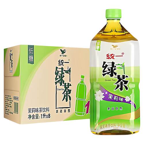 统一绿茶饮料1L*8瓶整箱