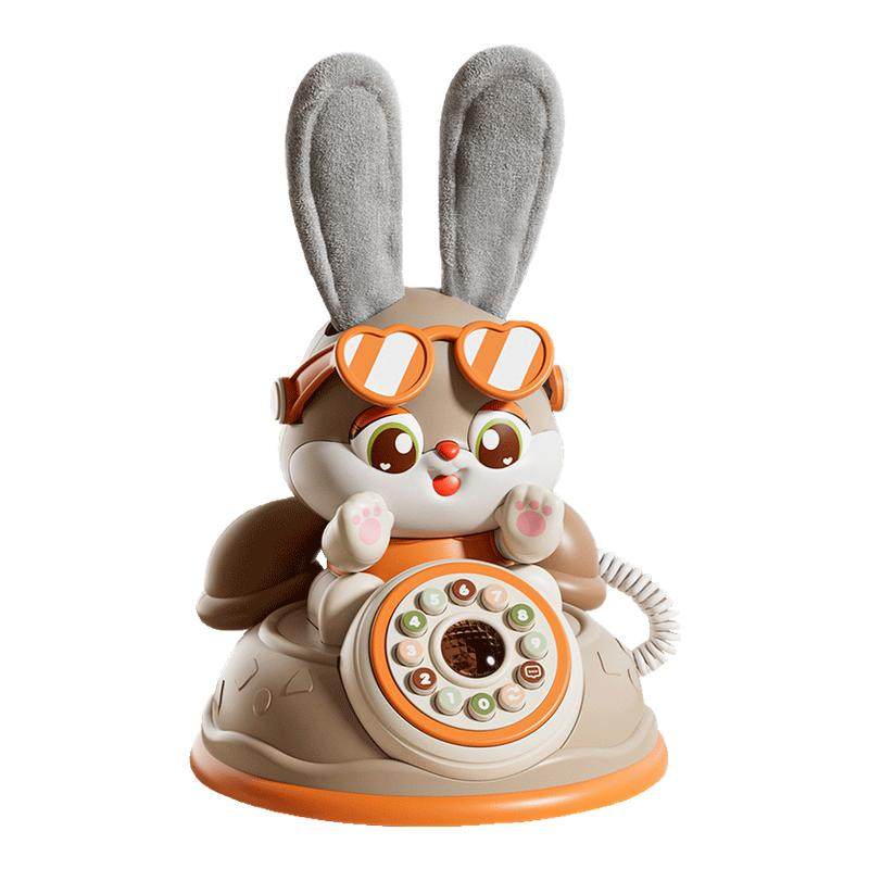 萌兔双语电话机益智早教玩具儿童仿真音乐电话宝宝音乐手机0一3岁,淘宝优惠券,粉丝福利购,淘宝优惠卷
