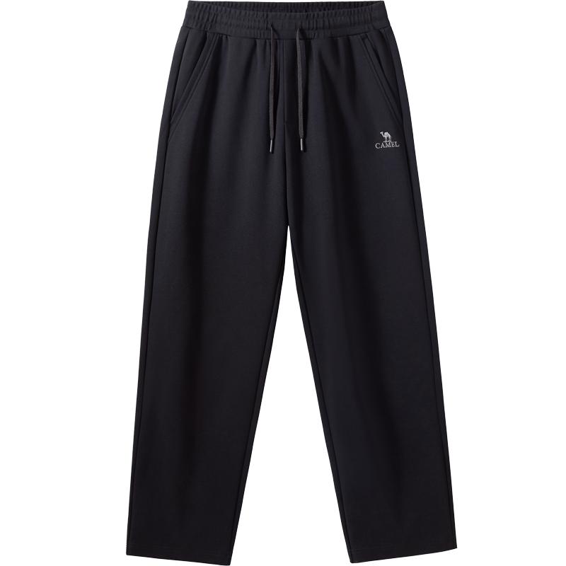 骆驼男装纯棉针织卫裤男士秋季2025新款百搭宽松直筒休闲运动长裤