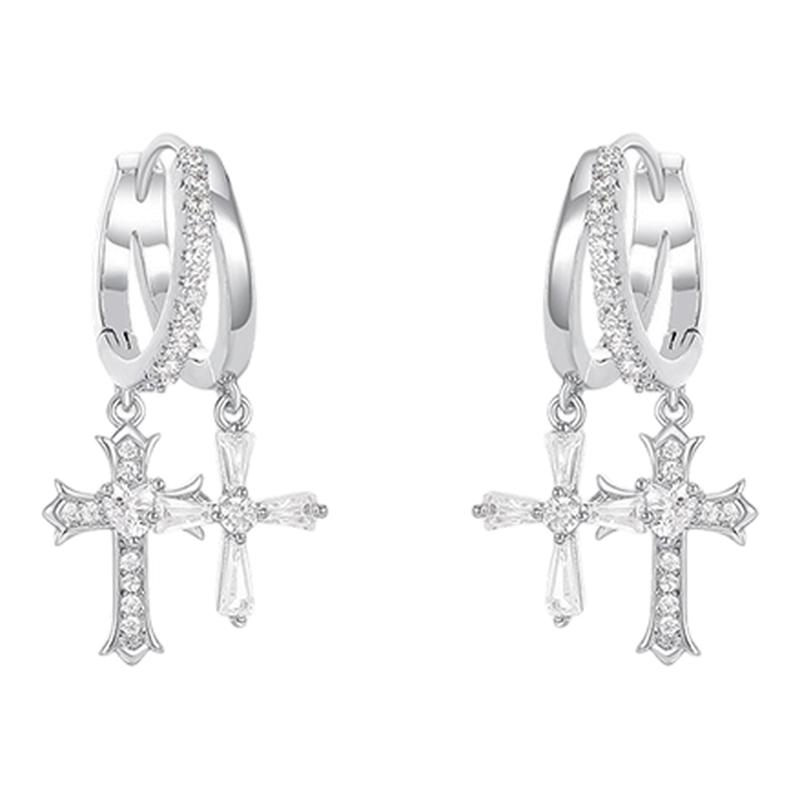 酷帅气质十字架耳环耳扣