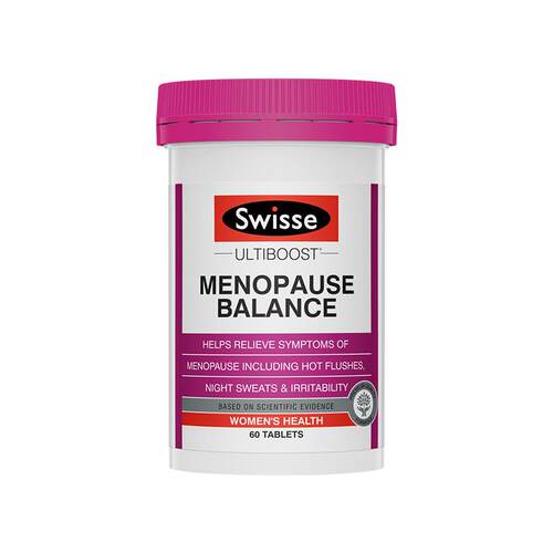 澳洲Swisse更年期平衡片大豆异黄酮缓解更年期情绪保护卵巢60粒
