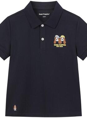 暇步士童装男童POLO衫26夏新款大童学院长袖T恤儿童休闲短袖上衣