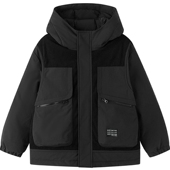 童装 巴拉巴拉男童羽绒服中大童宝宝加厚黑色外套冬装 新款 儿童户外