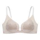 伊维斯内衣女小胸微聚拢软支撑海豚杯无钢圈胸罩蕾丝文 花海