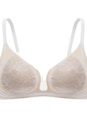 【花海】伊维斯内衣女小胸微聚拢软支撑海豚杯无钢圈胸罩蕾丝文