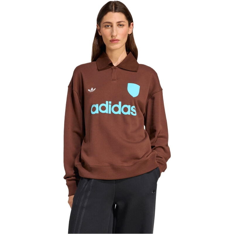 adidas阿迪达斯三叶草女子FOOTIE 运动休闲套头衫卫衣JZ0879