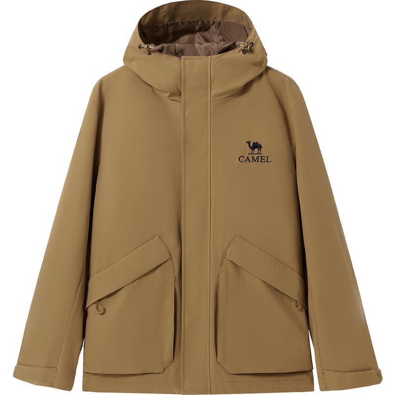 骆驼男装机能工装夹克2025新款户外防水硬核春秋外套男风衣登山服