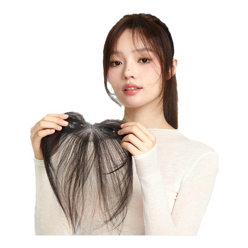 瑞贝卡假发片胎毛刘海假发女自然隐形遮发际线修饰前额头顶补发片