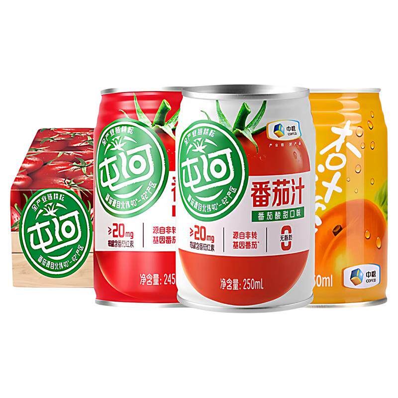 屯河番茄汁饮料250ml*24罐整箱图片