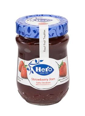 Hero英雄进口草莓果酱340g 大粒果肉  0脂肪 烘焙