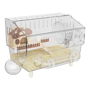 金丝熊小仓鼠笼子超大别墅豪华便宜大的专用二层亚克力透明防啃咬